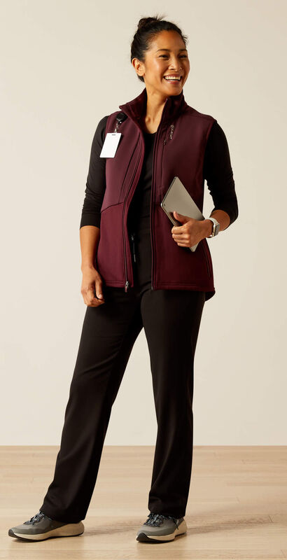 Sina Fleece Scrub Vest Full